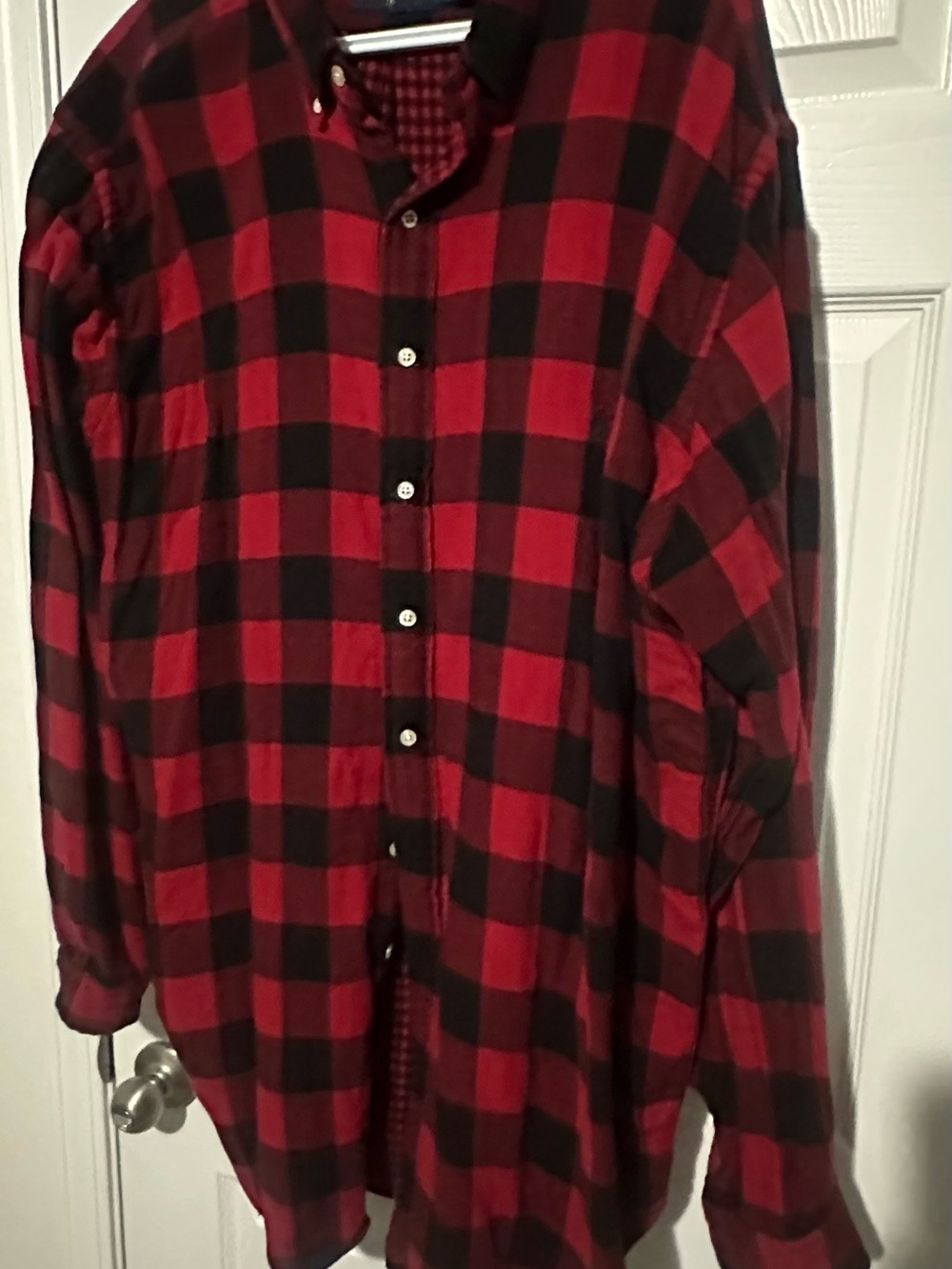 Ralph Lauren Red and Black Plaid Button-Down Shirt